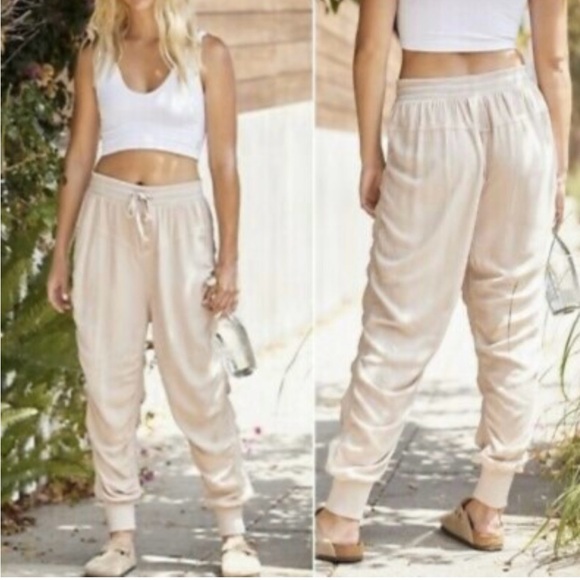 Free People Movement Khaki Jogger Trousers - Picture 2 of 12